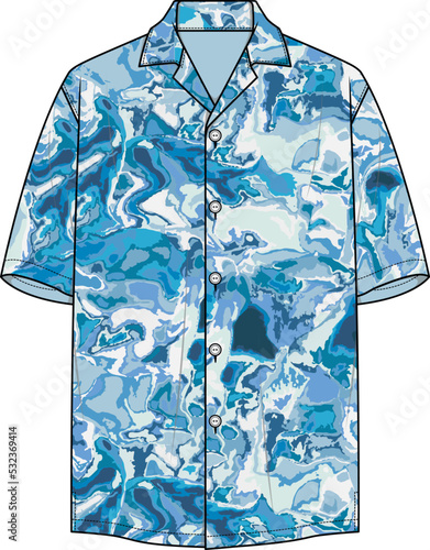 MEN AND BOYS WEAR METAVERSE PATTERN RESORT  SHIRT VECTOR