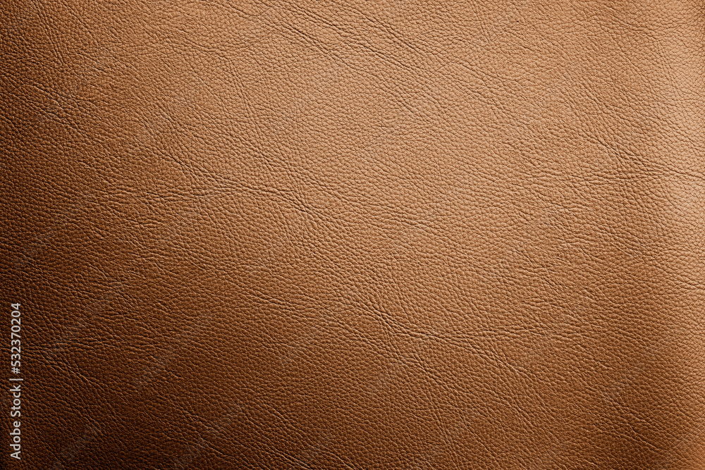 Grained brown leather background - obrazy, fototapety, plakaty 