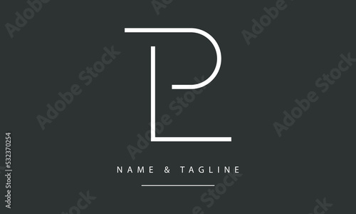Alphabet letter icon logo LP