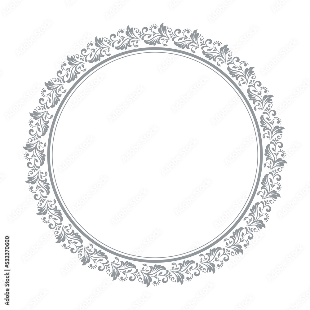 Decorative frame Elegant vector element for design in Eastern style, place for text. Floral gray and white border. Lace illustration for invitations and greeting cards Decorative frame Elegant vector element for design in Eastern style, place for text. Floral gray and white border. Lace illustration for invitations and greeting cards