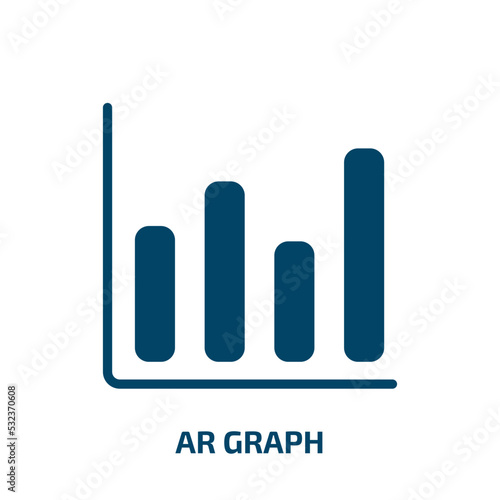 ar graph icon from general collection. Filled ar graph  graph  business glyph icons isolated on white background. Black vector ar graph sign  symbol for web design and mobile apps