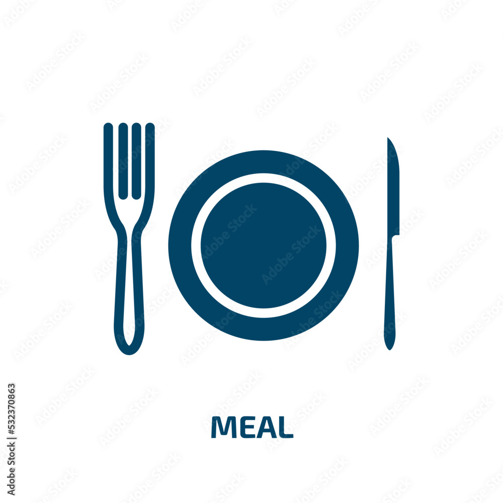 meal icon from hotel and restaurant collection. Filled meal, food ...
