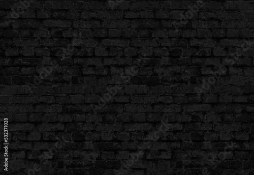painted black brick wall background