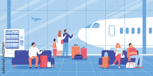 Airport Flat Illustration