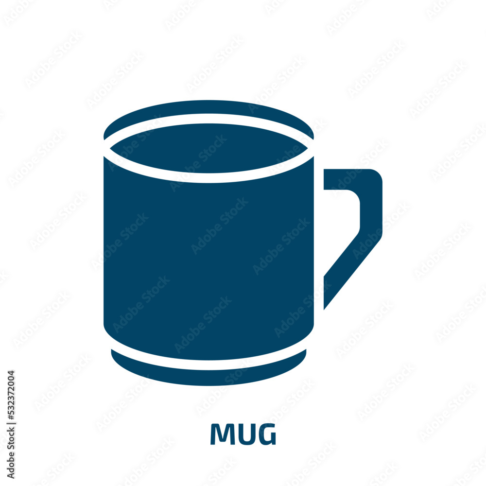 mug icon from kitchen collection. Filled mug, drink, restaurant glyph icons isolated on white background. Black vector mug sign, symbol for web design and mobile apps mug icon from kitchen collection. Filled mug, drink, restaurant glyph icons isolated on white background. Black vector mug sign, symbol for web design and mobile apps