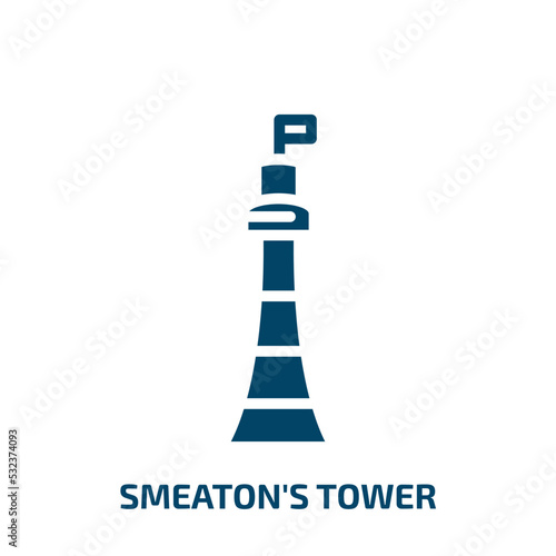 smeaton's tower icon from other collection. Filled smeaton's tower, lighthouse, tourism glyph icons isolated on white background. Black vector smeaton's tower sign, symbol for web design and mobile photo