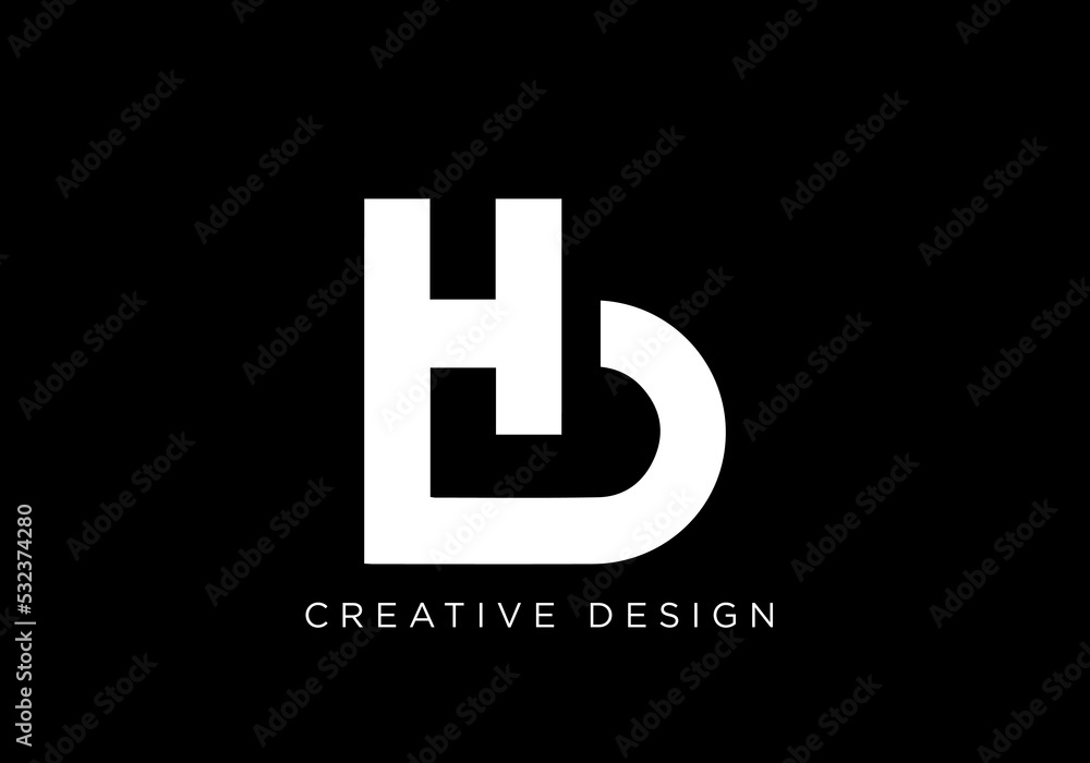 Fototapeta premium Creative Letter HB Logo Design Icon | HB Icon