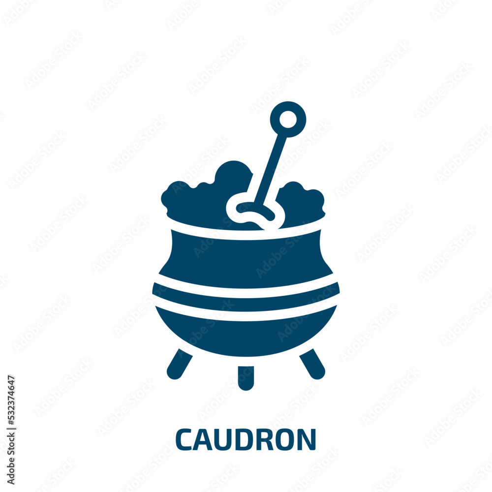 caudron icon from other collection. Filled caudron, magic, blank glyph ...