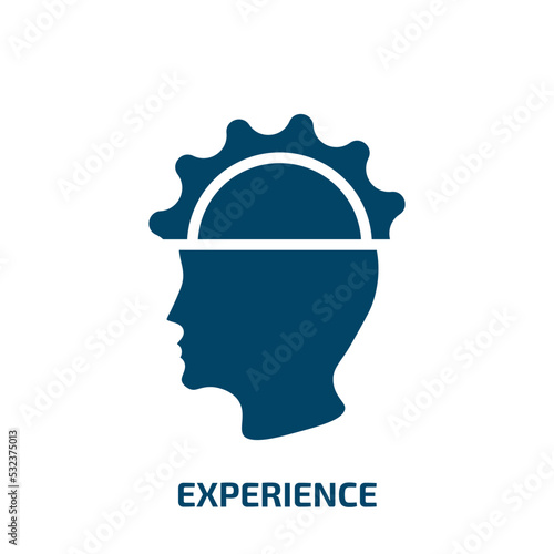 experience icon from startup stategy and success collection. Filled experience, business, research glyph icons isolated on white background. Black vector experience sign, symbol for web design and