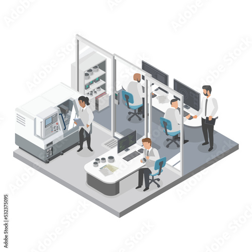 research and development engineer isometric