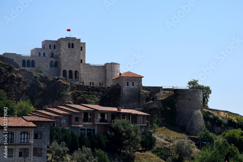 kruja castle panorama albania photo