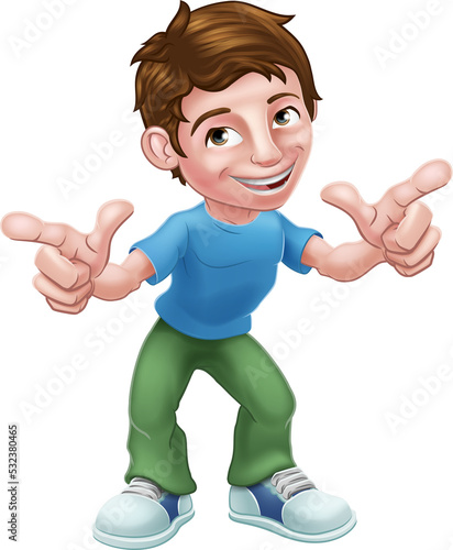 A boy child happy kid carto...