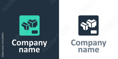 Logotype 3D printer icon isolated on white background. 3d printing. Logo design template element. Vector