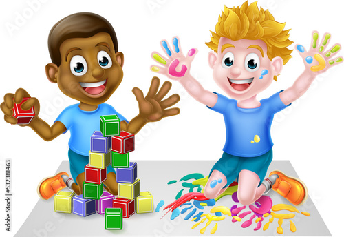 Boys Playing Having Fun
