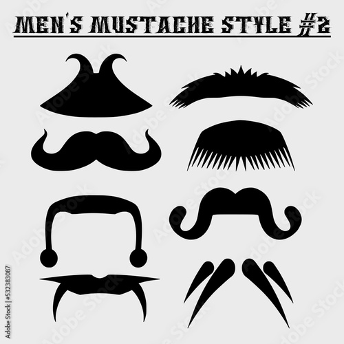 set of mustache