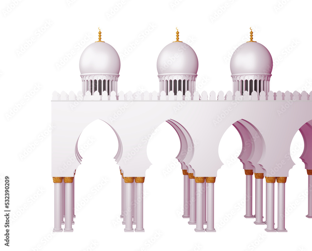 Ramadan Kareem background, mosque building, 3d rendering. Ramadan Kareem background, mosque building, 3d rendering.