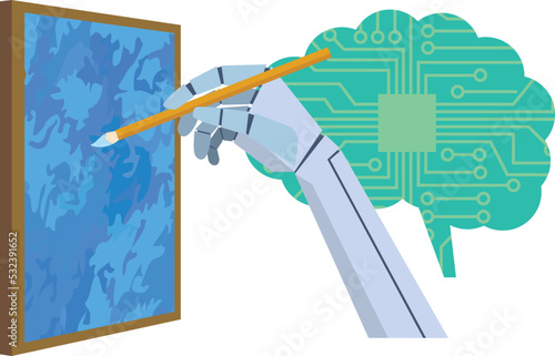 AIや人工知能によるアート作画のイメージ