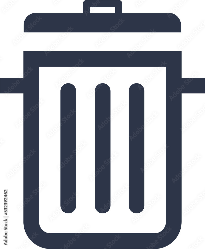 Trash bin icon in grey colors. Delete signs illustration. Trash bin icon in grey colors. Delete signs illustration.