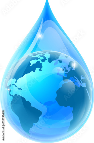 World Earth Globe Water Dro...