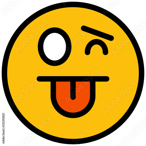 cheeky face emoticon illustration photo