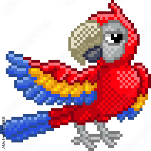 Parrot Bird Pixel Art Video...