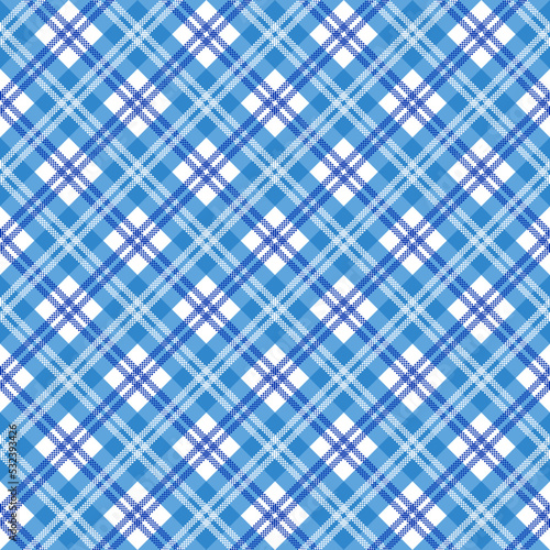 seamless plaid fabric Blue for shirts, blankets, tablecloths, covers or other fashion items. Daily life and home textile printing