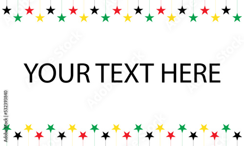 background and four colored stars
