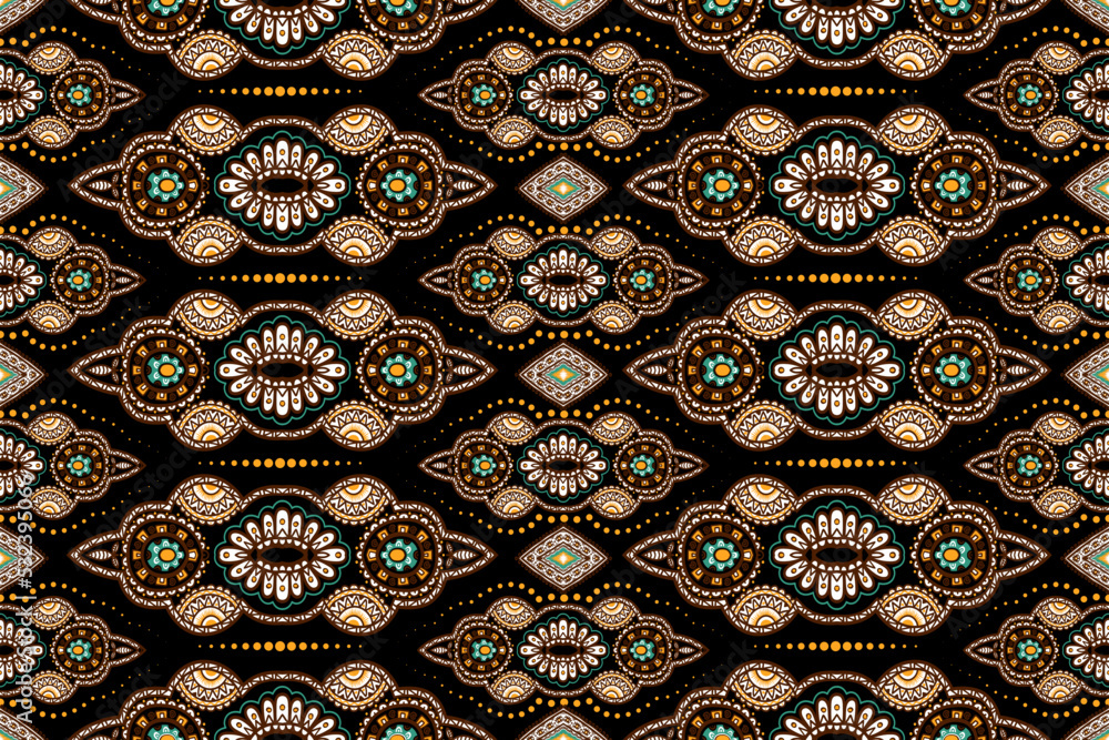 traditional ethnic geometric pattern background design for backgrounds carpet wallpaper clothes wrap fabric seamless embroidery style vector illustration traditional ethnic geometric pattern background design for backgrounds carpet wallpaper clothes wrap fabric seamless embroidery style vector illustration