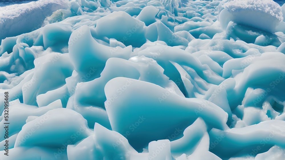 Obraz premium Ice waves wallpaper