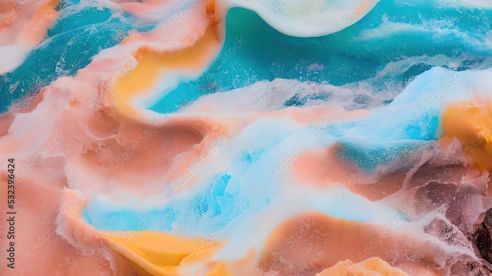 Fototapeta premium Frozen waves wallpaper
