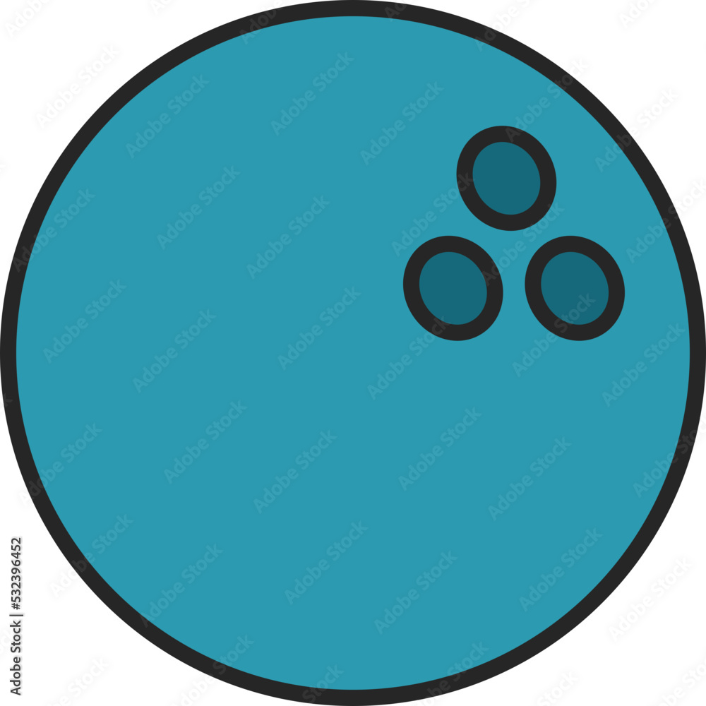 bowling material icon vector