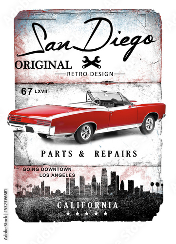 poster design print on light ground 