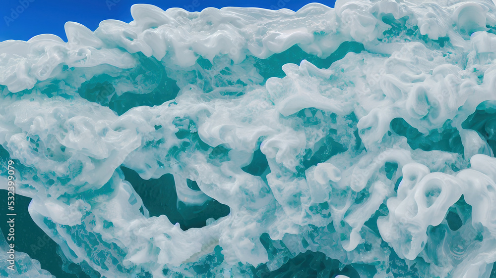 Obraz premium Frozen waves wallpaper