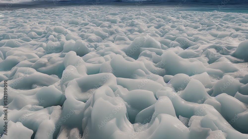 Fototapeta premium Frozen waves wallpaper