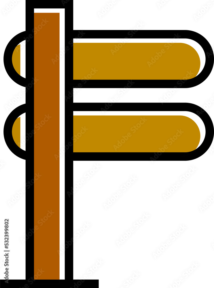 wooden street signage and signpost icon illustration wooden street signage and signpost icon illustration