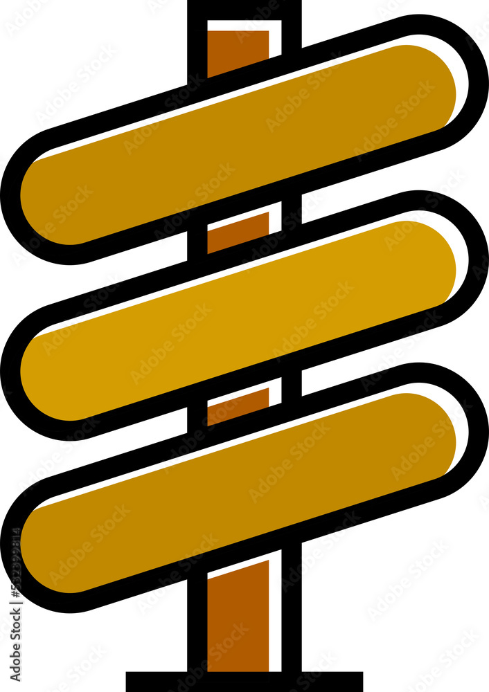 wooden street signage and signpost icon illustration wooden street signage and signpost icon illustration