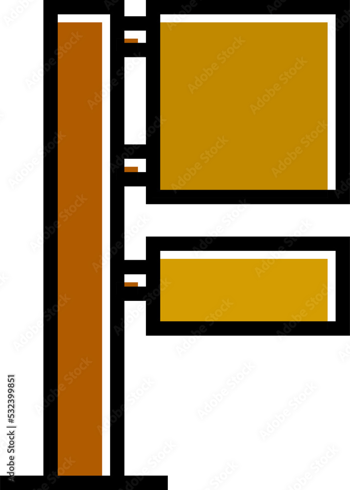 wooden street signage and signpost icon illustration wooden street signage and signpost icon illustration