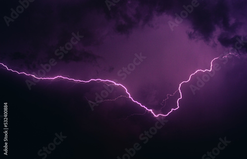 thunderstorm in the night sky