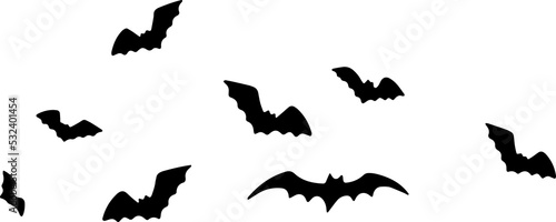 Silhouette of Flying Bats