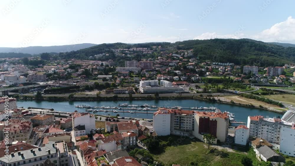 Aerial View City of Pontevedra, Spain 4k Aerial View City of Pontevedra, Spain 4k