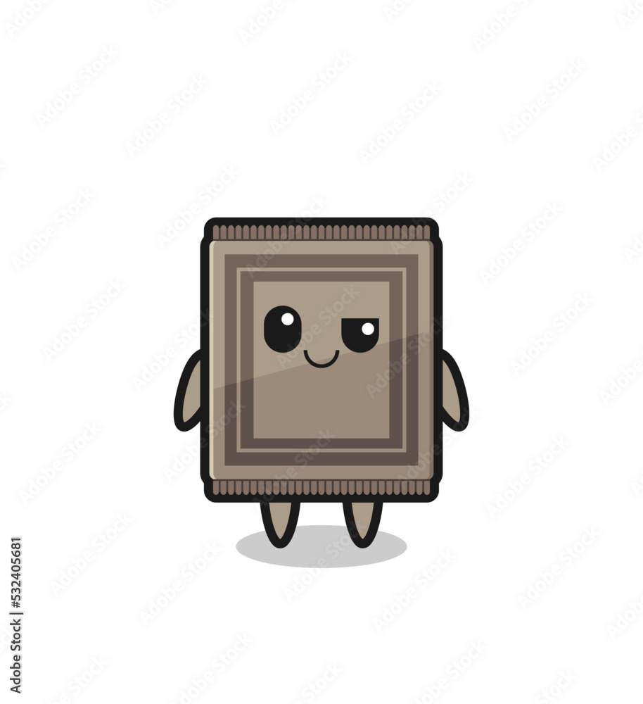 carpet cartoon with an arrogant expression