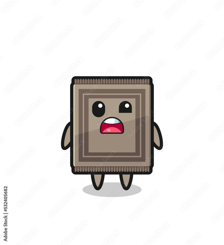 the shocked face of the cute carpet mascot the shocked face of the cute carpet mascot