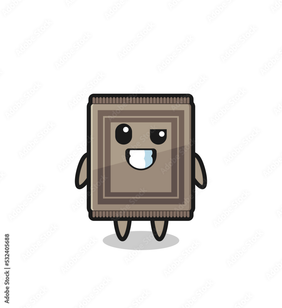 cute carpet mascot with an optimistic face cute carpet mascot with an optimistic face