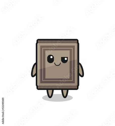carpet cartoon with an arrogant expression