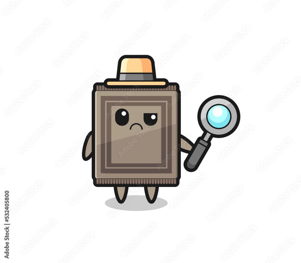the mascot of cute carpet as a detective the mascot of cute carpet as a detective