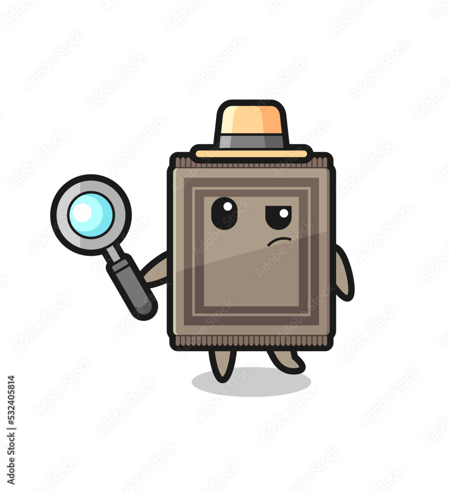 carpet detective character is analyzing a case carpet detective character is analyzing a case