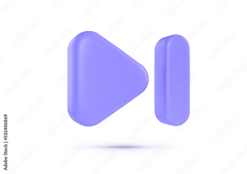 Skip 3d in modern style. Skip to the end, next, music player button. Arrow 3d vector icon. Website banner. Vector illustration element Skip 3d in modern style. Skip to the end, next, music player button. Arrow 3d vector icon. Website banner. Vector illustration element