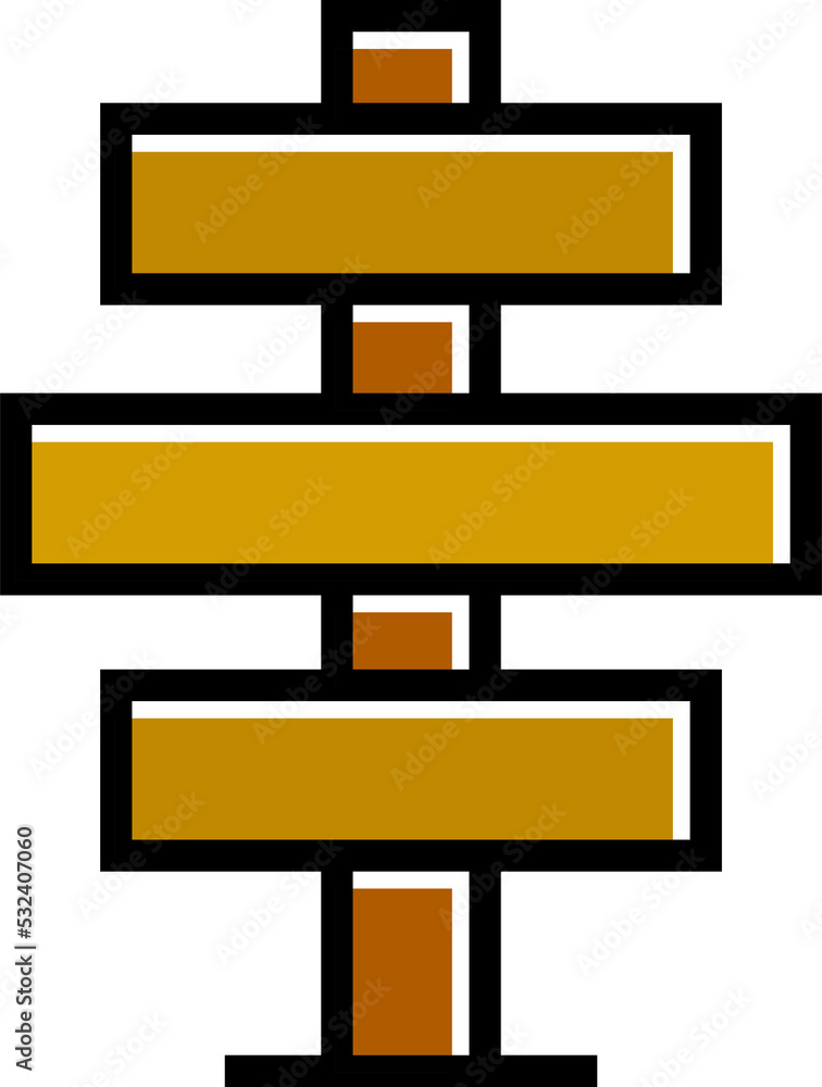 wooden street signpost and signage icon illustration wooden street signpost and signage icon illustration