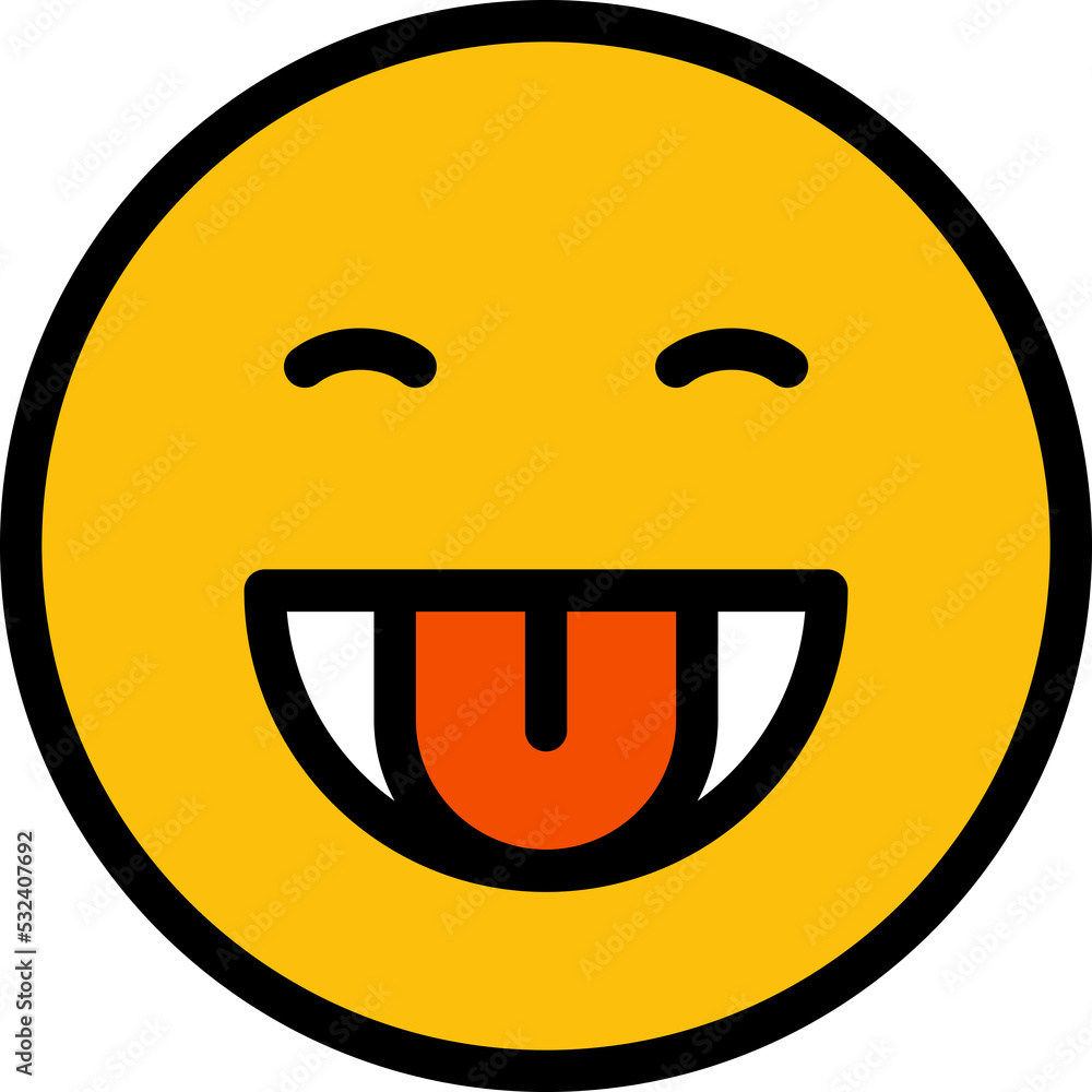funny and cheeky face emoticon illustration funny and cheeky face emoticon illustration