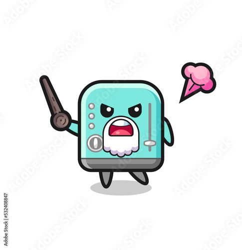 cute toaster grandpa is getting angry